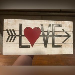 Wood Love sign